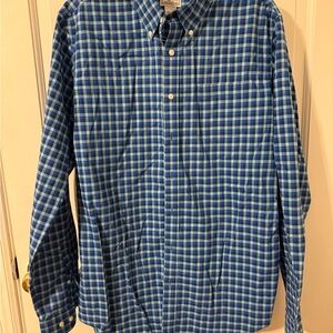 L.L. Bean Blue Plaid Men's Shirt